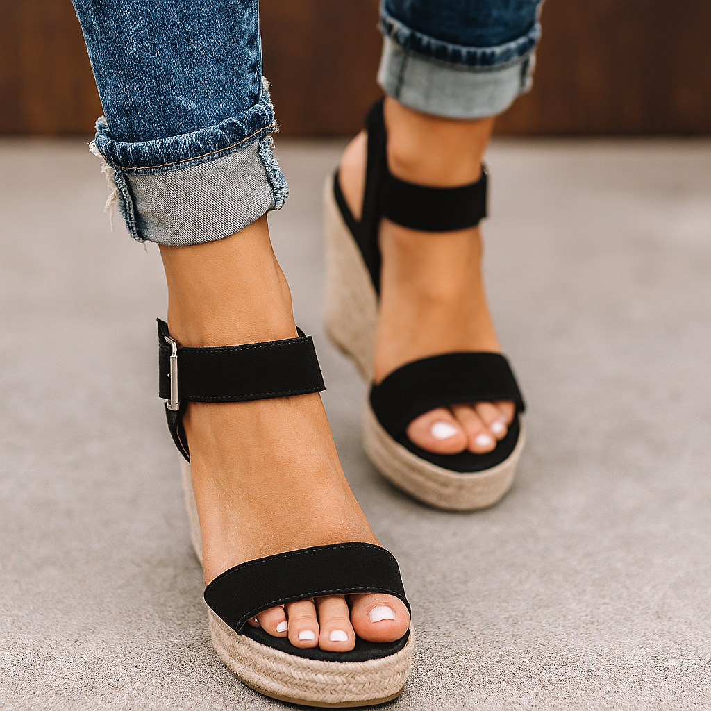 Aitana | Sandalias de cuña para mujer con tiras para primavera