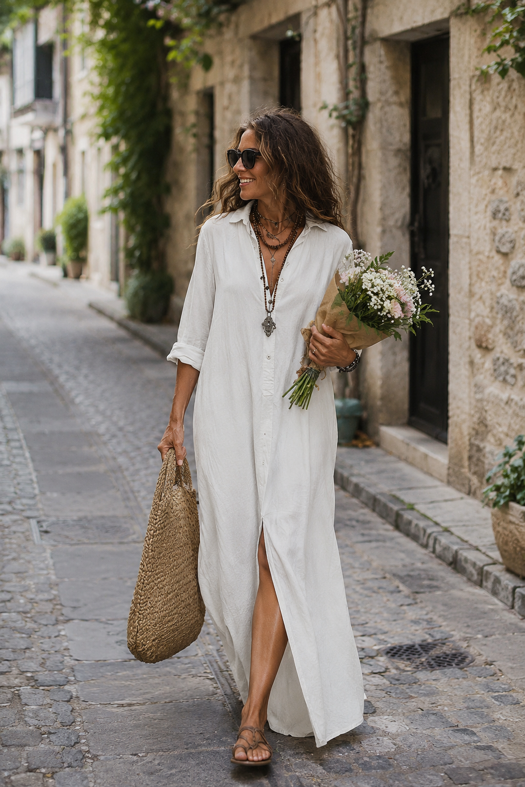 Vestido Maxi con Silueta Halagadora para Mujeres