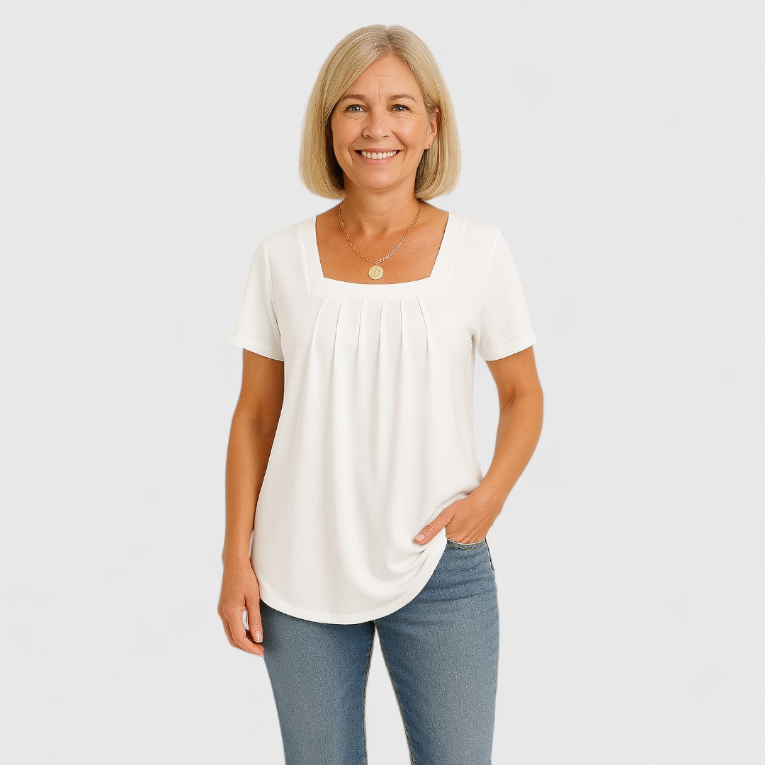 MARÍA – BLUSA PLEGADA DE ELEGANCIA SIN ESFUERZO
