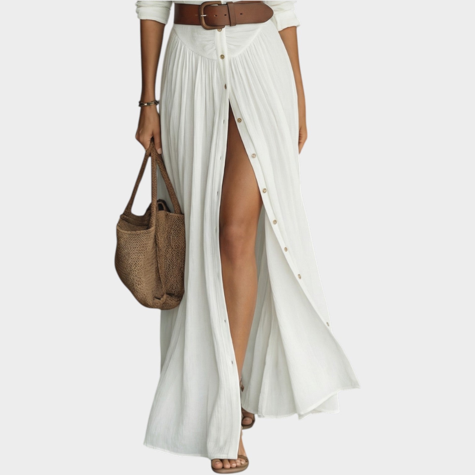 Vestido Camisa Maxi de Botones
