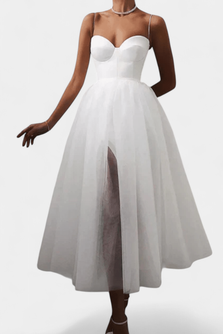 Widya Vestido Maxi de Tul con Corsé