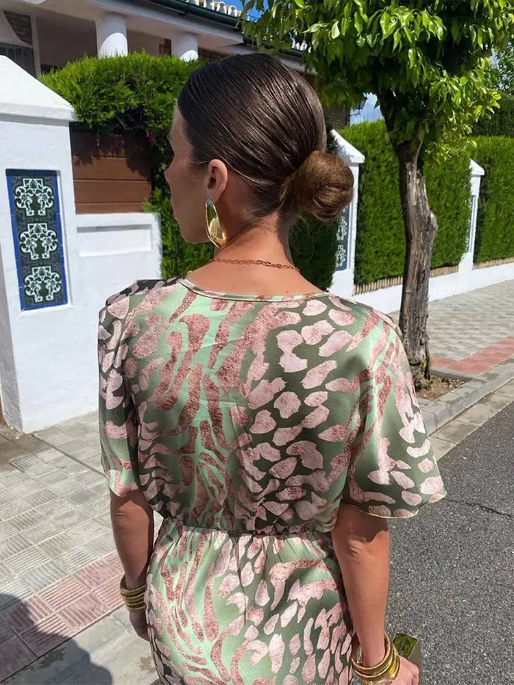 Clarandra | Vestido Midi Cobrizo