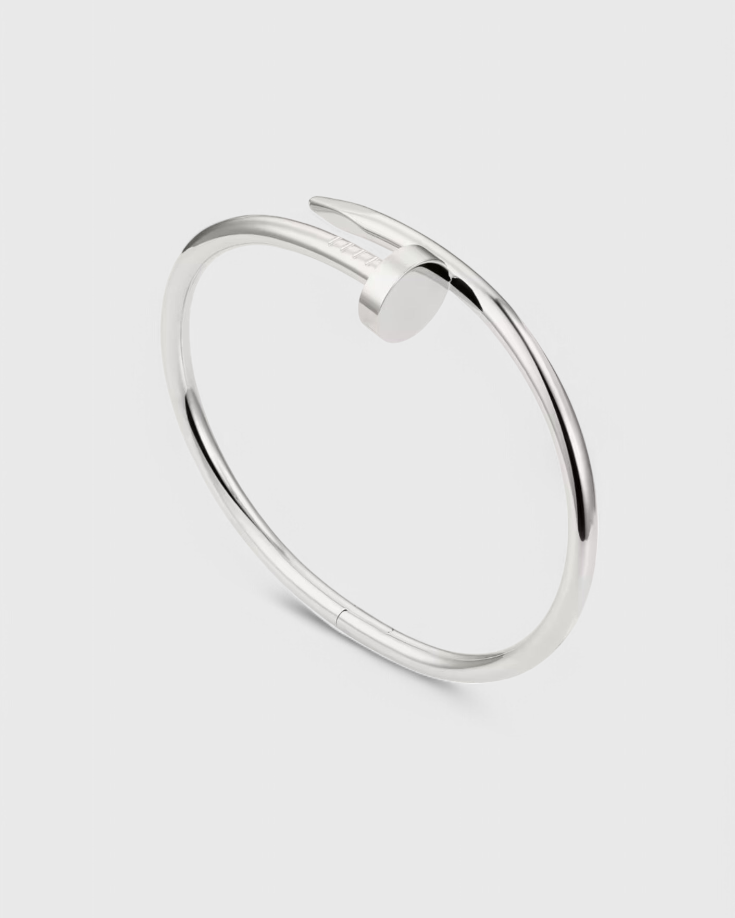 Pulsera Minimalista Inspirada en Clavos de Plata Esterlina