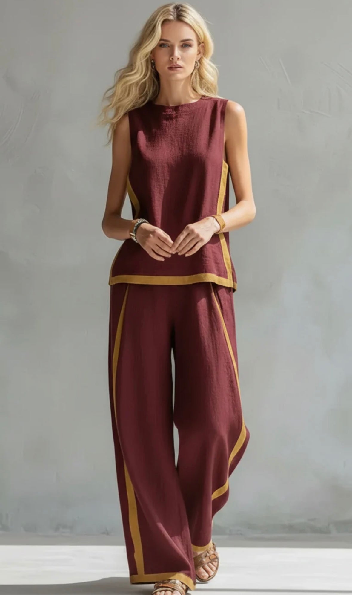 Leila™ | Conjunto Elegante de Algodón y Lino