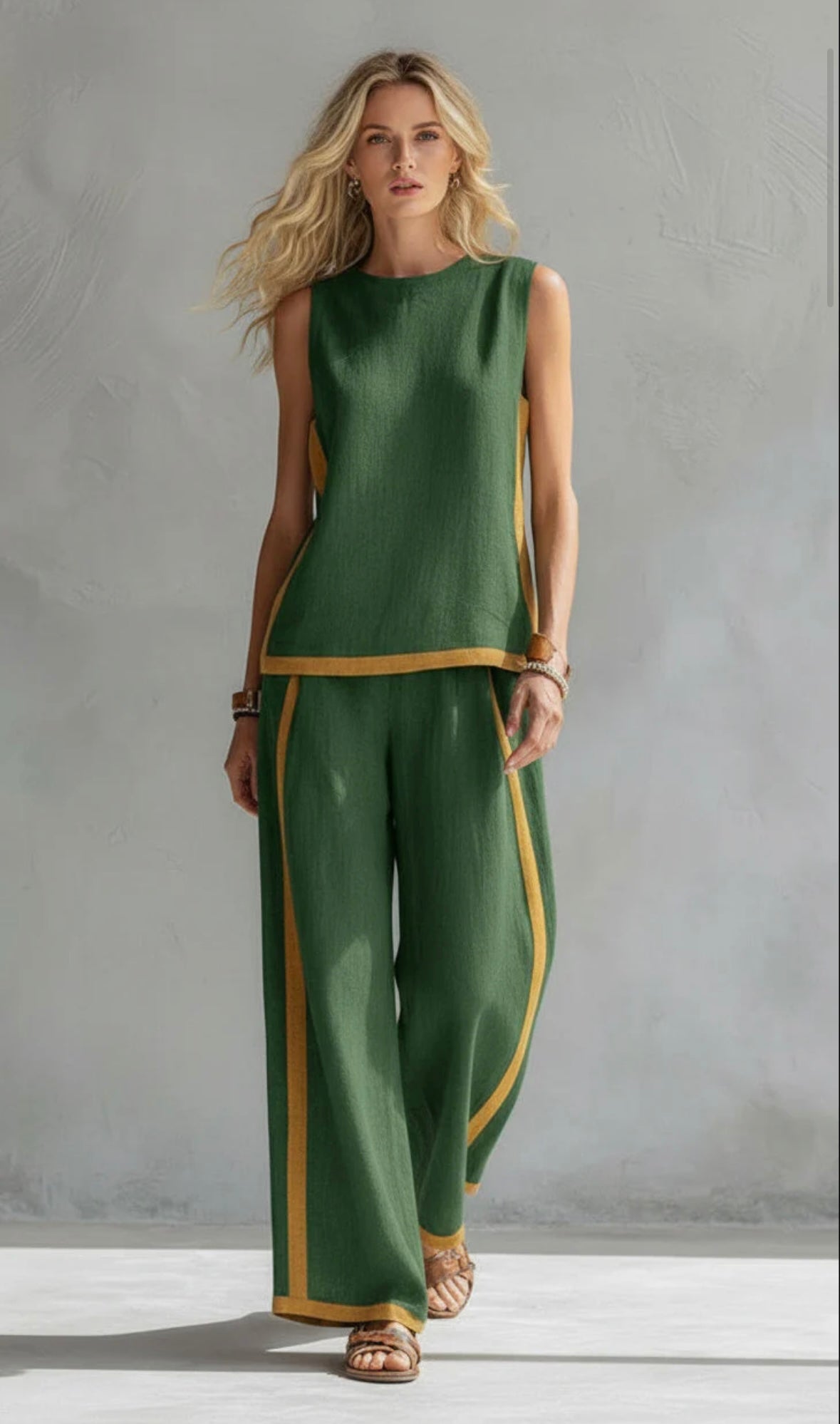 Leila™ | Conjunto Elegante de Algodón y Lino
