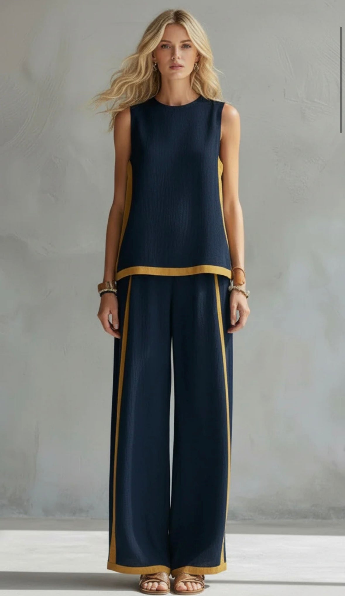 Leila™ | Conjunto Elegante de Algodón y Lino