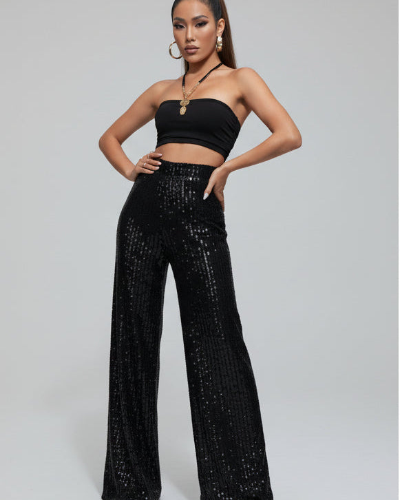 PANTALÓN HOLGADO CON LENTEJUELAS