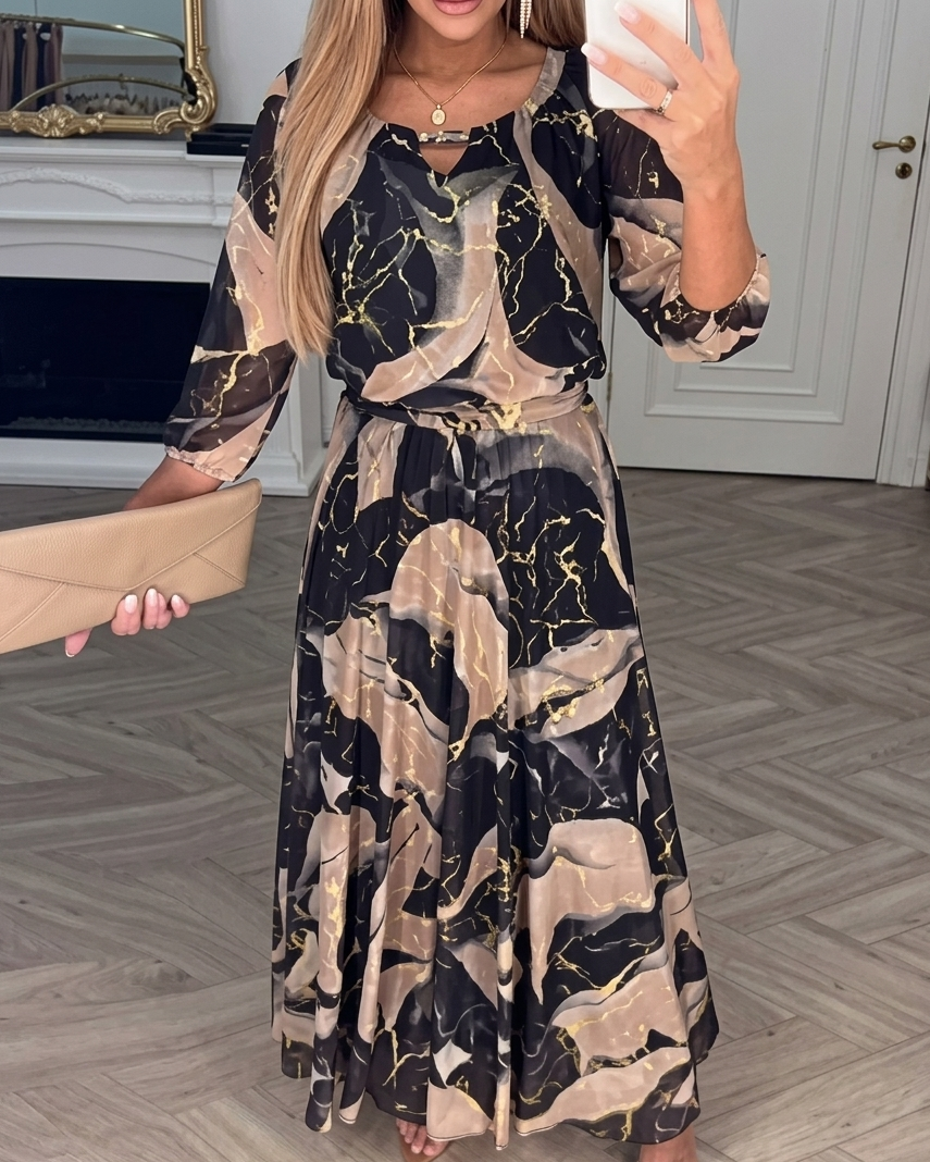 María | Vestido de gasa estampado