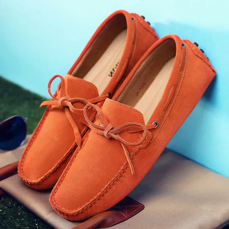 Mocasines casuales de ante para el verano