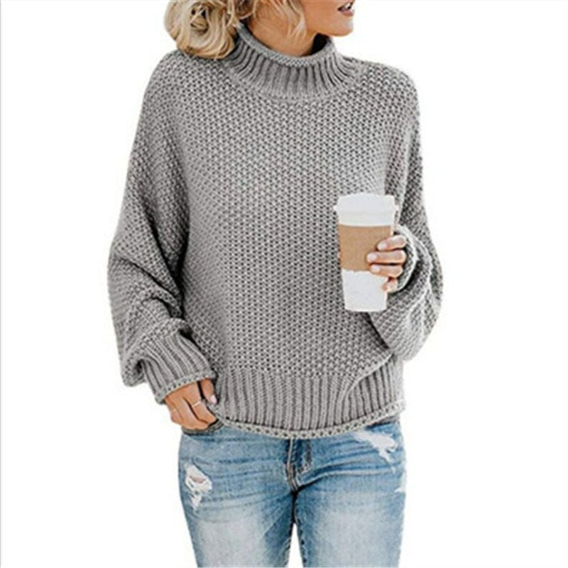 Jersey de cuello alto June™ tejido