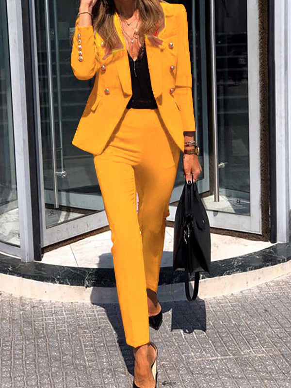 Briselda | Conjunto para mujer con blazer de un botón y pantalones entallados | Refinado