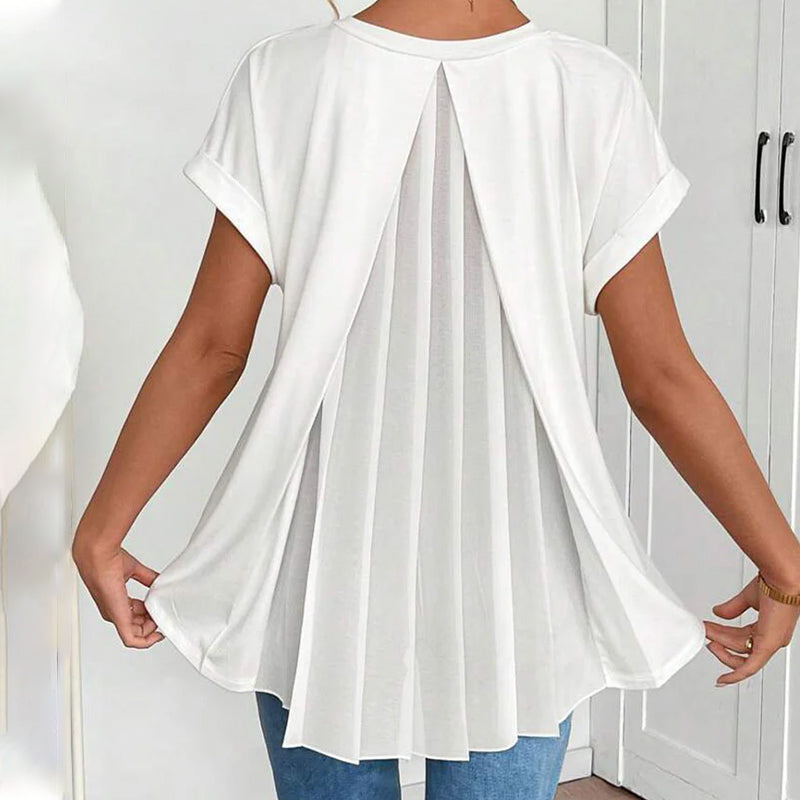 ESTRID - CAMISETA DE PATCHWORK CON MANGAS CORTAS Y ESTILO