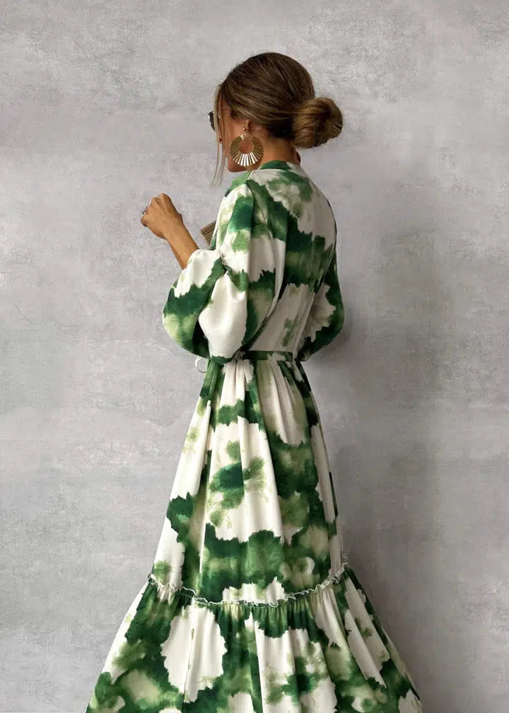 Vestido Maxi con Cintura Ajustable de Luna
