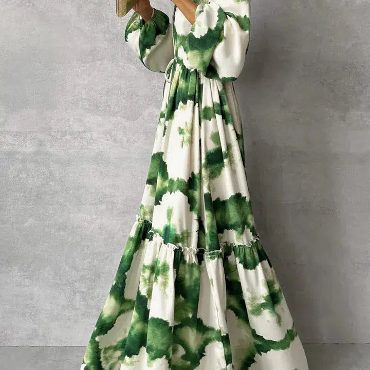 Vestido Maxi con Cintura Ajustable de Luna