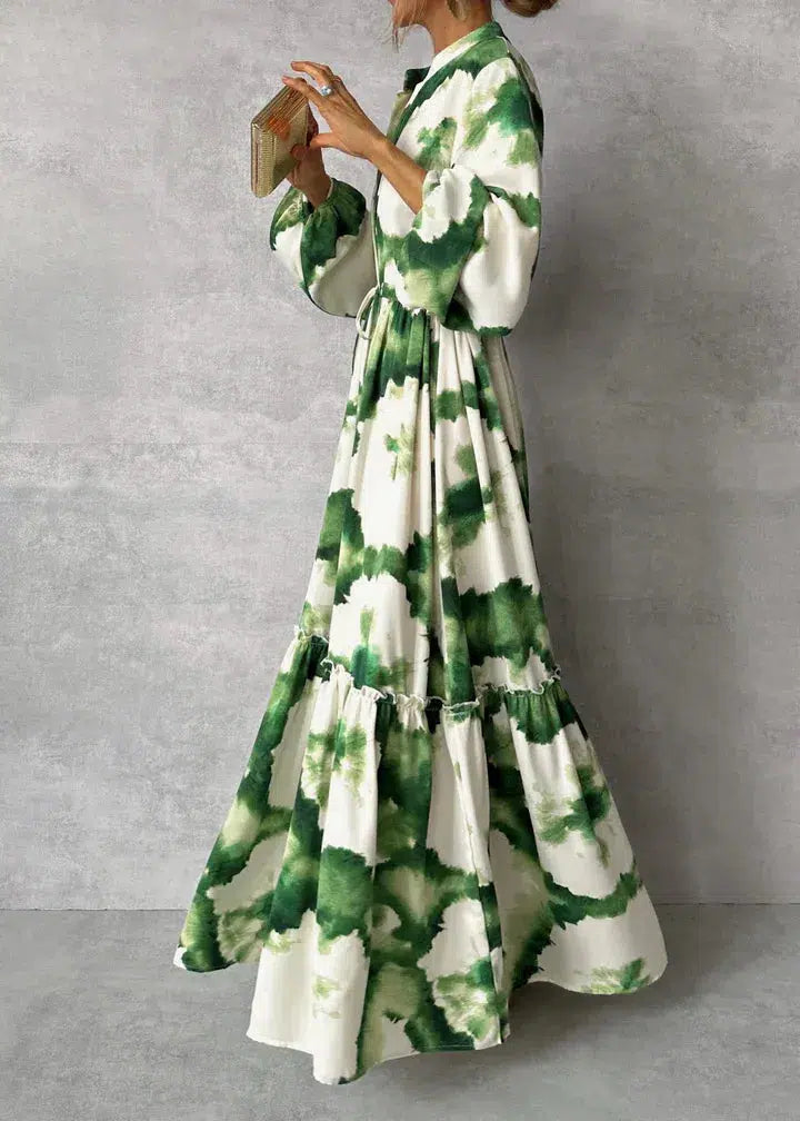 Vestido Maxi con Cintura Ajustable de Luna