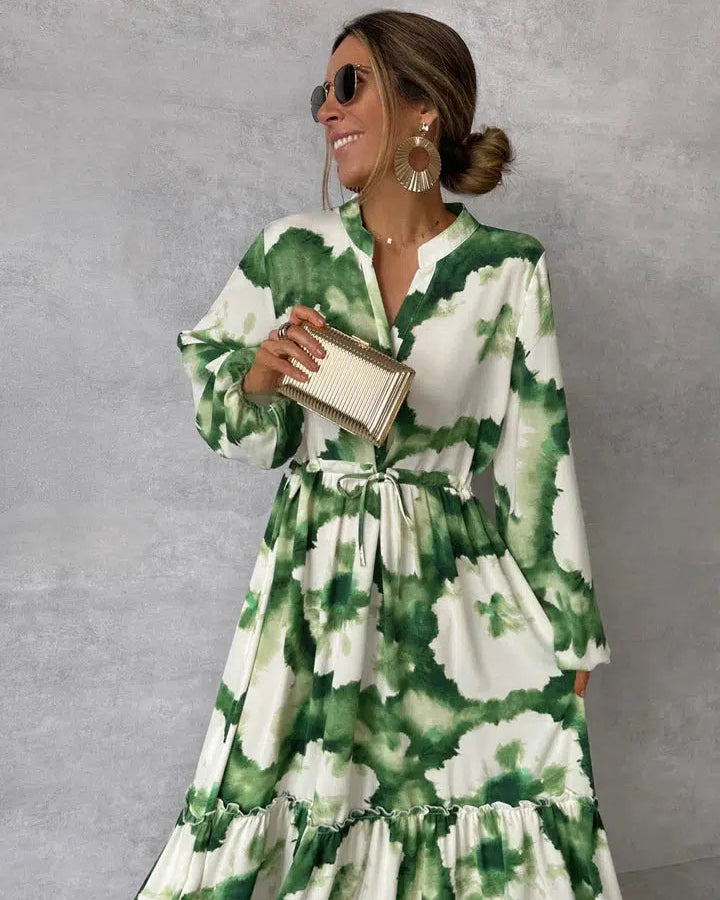 Vestido Maxi con Cintura Ajustable de Luna