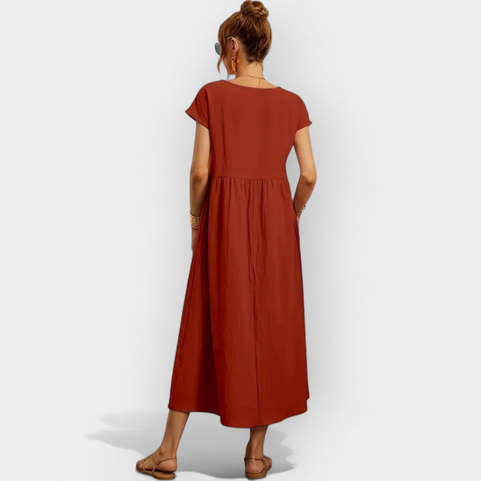 Vestido de Algodón Ligero con Bolsillos