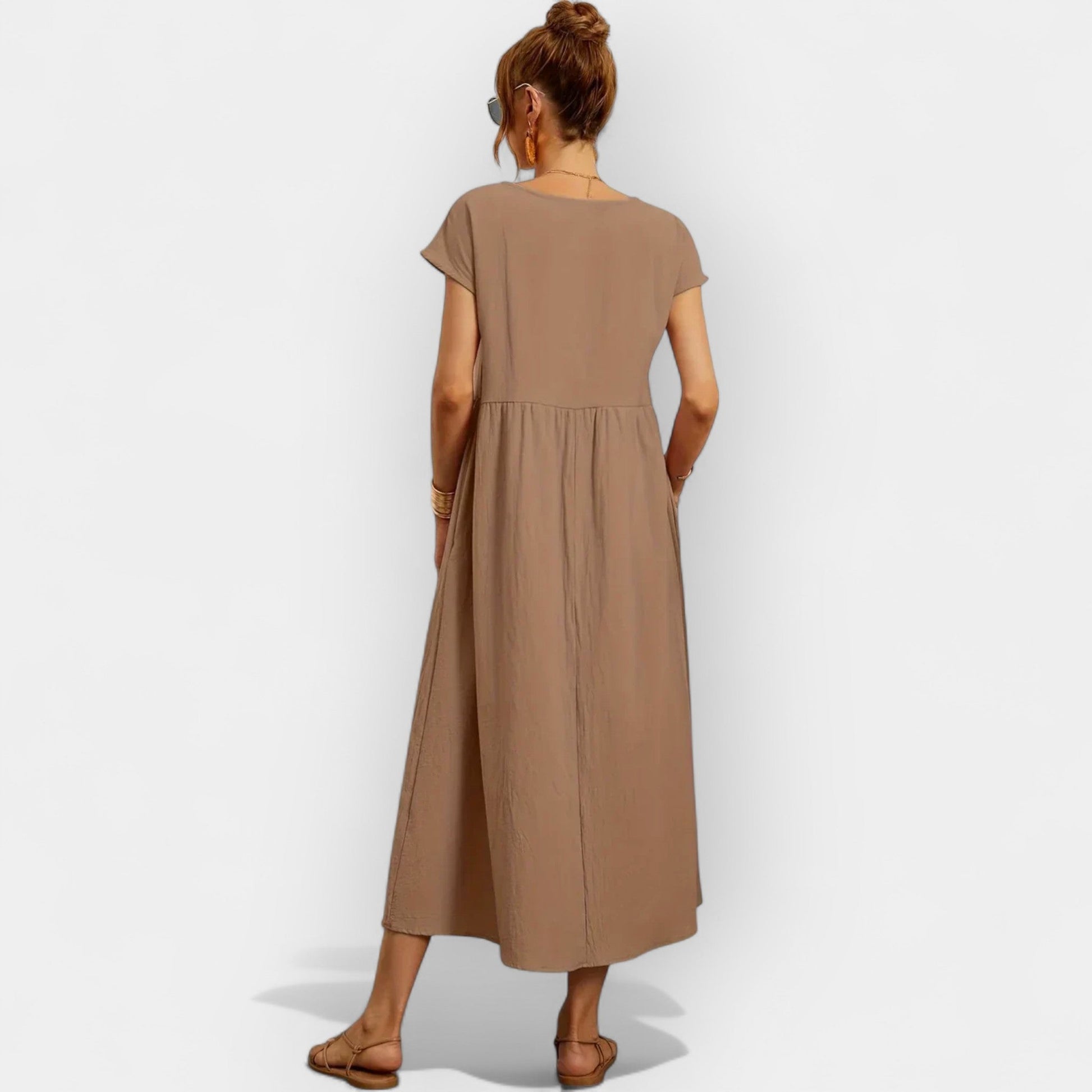 Vestido de Algodón Ligero con Bolsillos