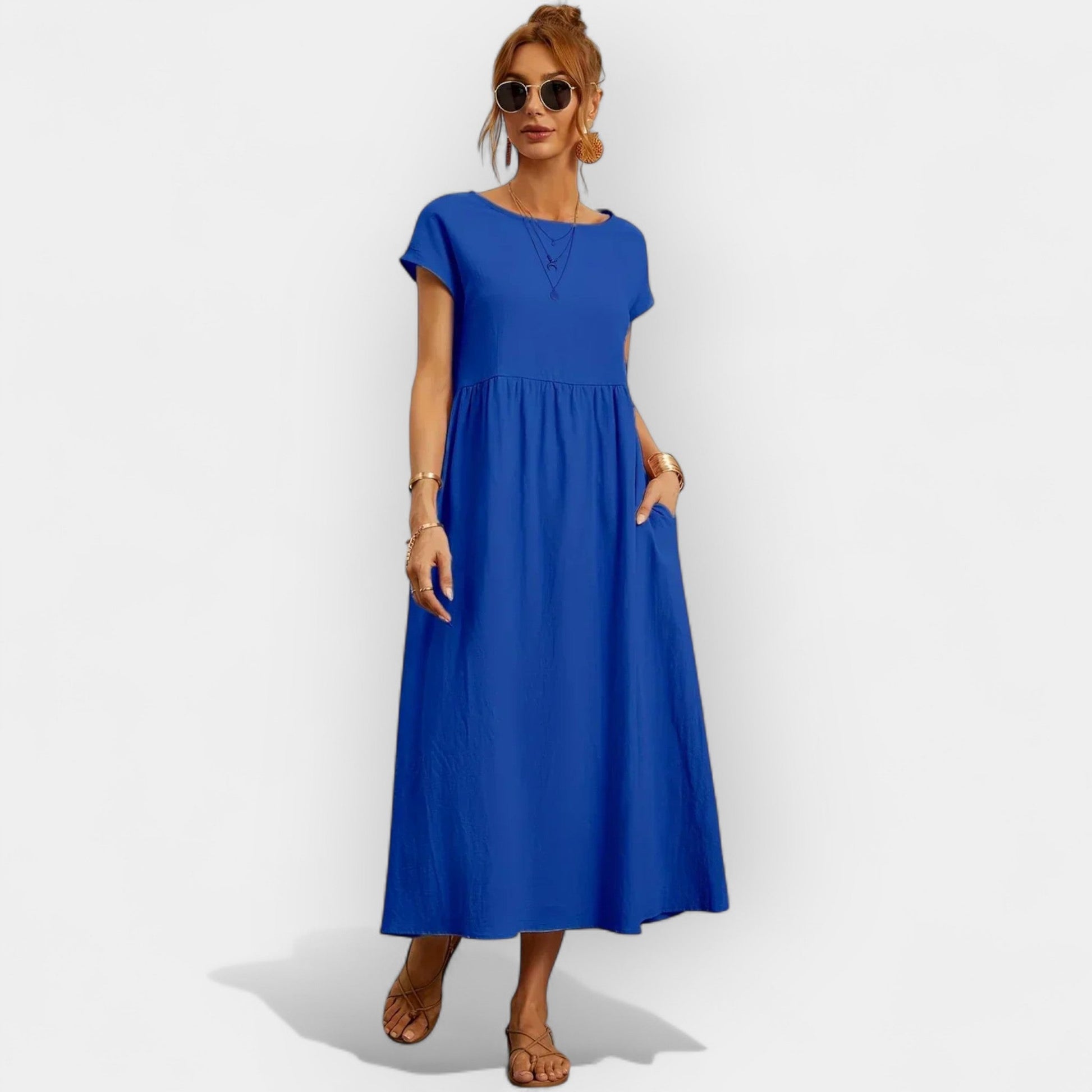 Vestido de Algodón Ligero con Bolsillos