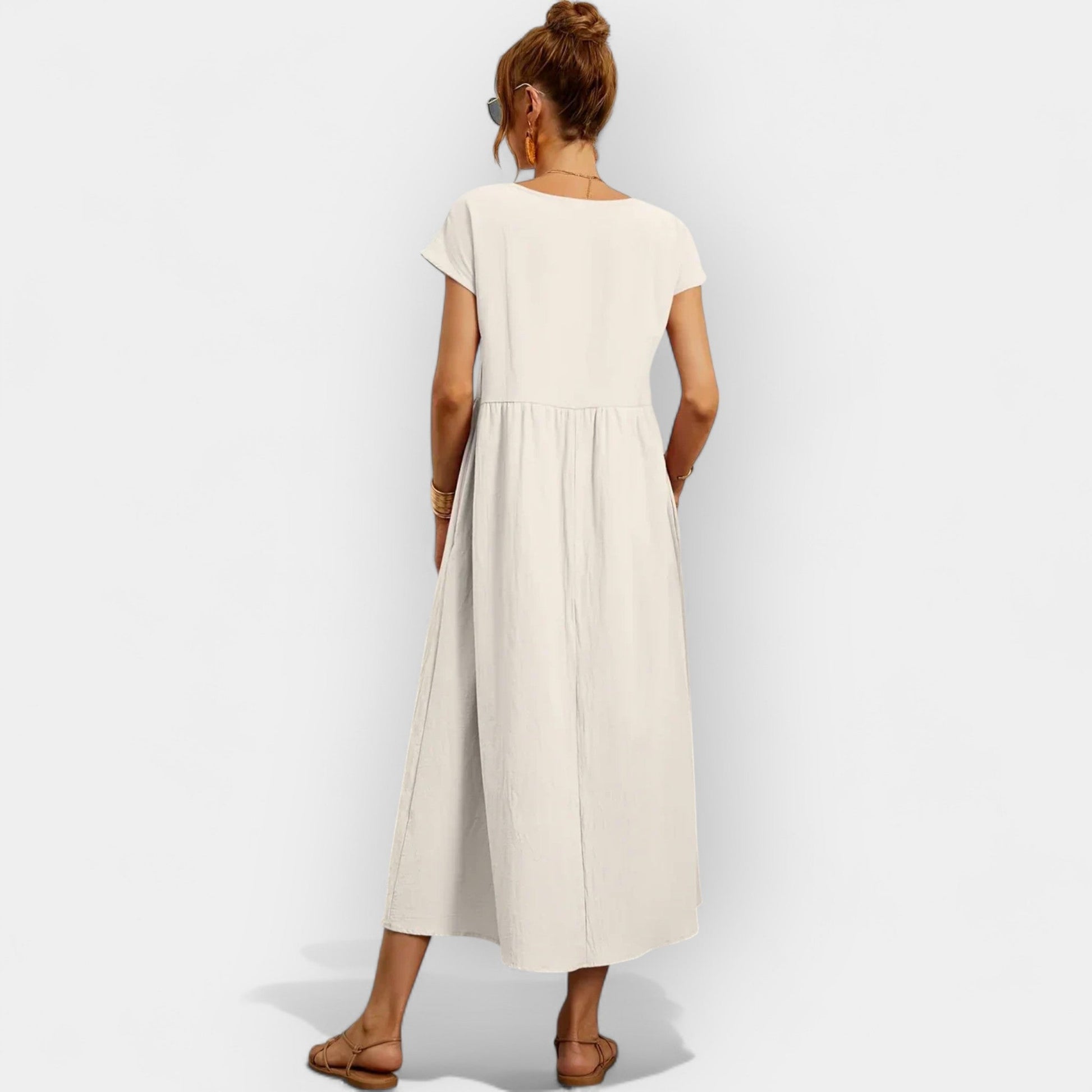 Vestido de Algodón Ligero con Bolsillos