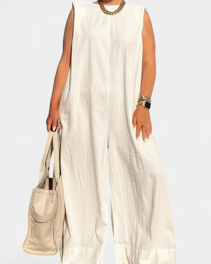 Airla | Mono Oversize sin Mangas de Pierna Ancha