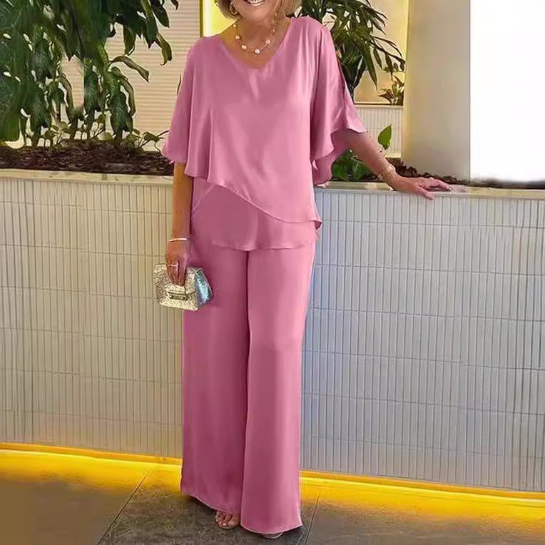 Martha - Conjunto de Pantalones Amplios y Cómodos