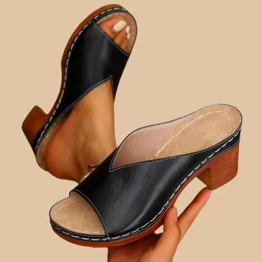 Solmira | Sandalias para mujer con tacón ancho y diseño abierto