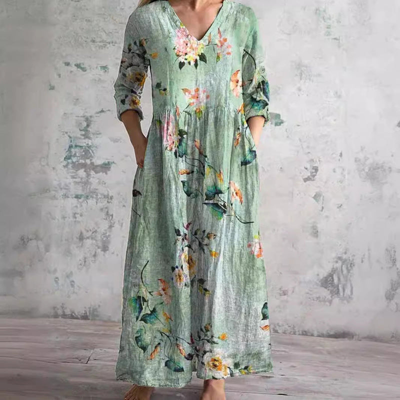 Sofia | Vestido Maxi Floral Elegante y Cómodo