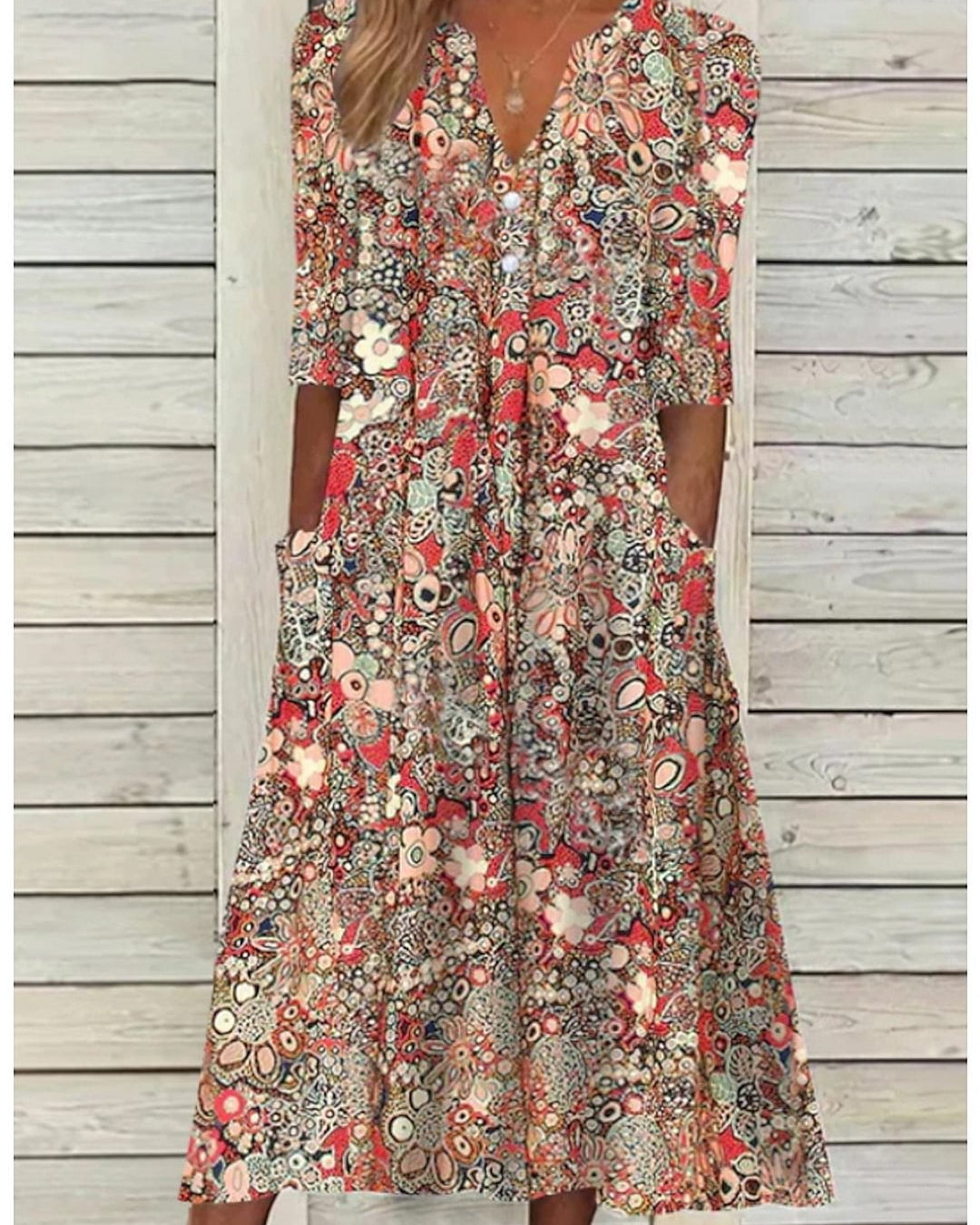 Lorna | Vestido de Verano Boho con Bolsillos