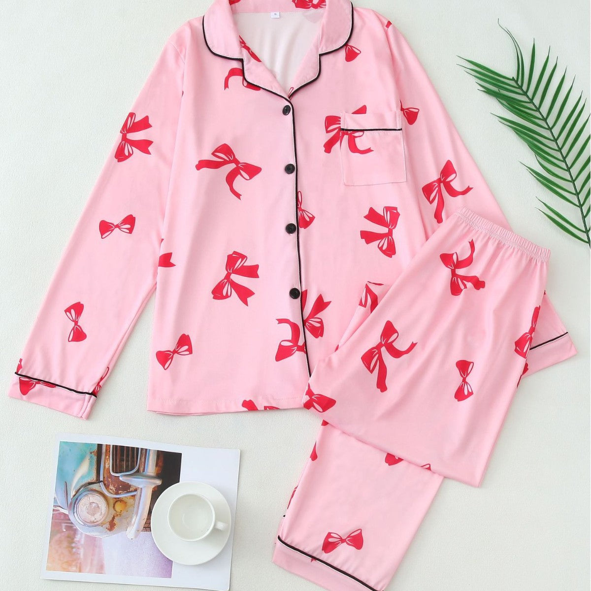 MERIDA™ - Conjunto de pijama acogedor con camiseta de manga larga