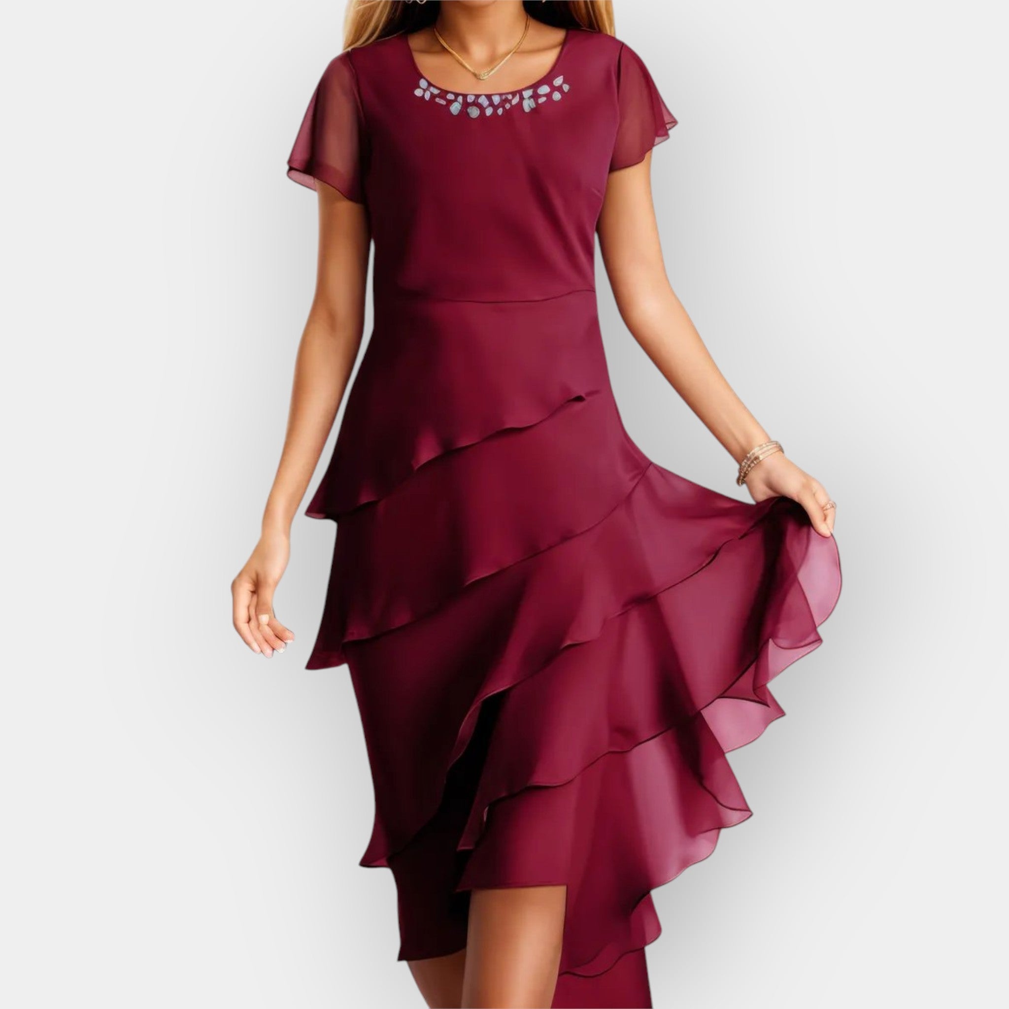 Vestido de Chiffon Aireado