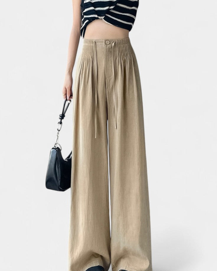 Ilyana | Pantalones de Cintura Alta y Pierna Ancha