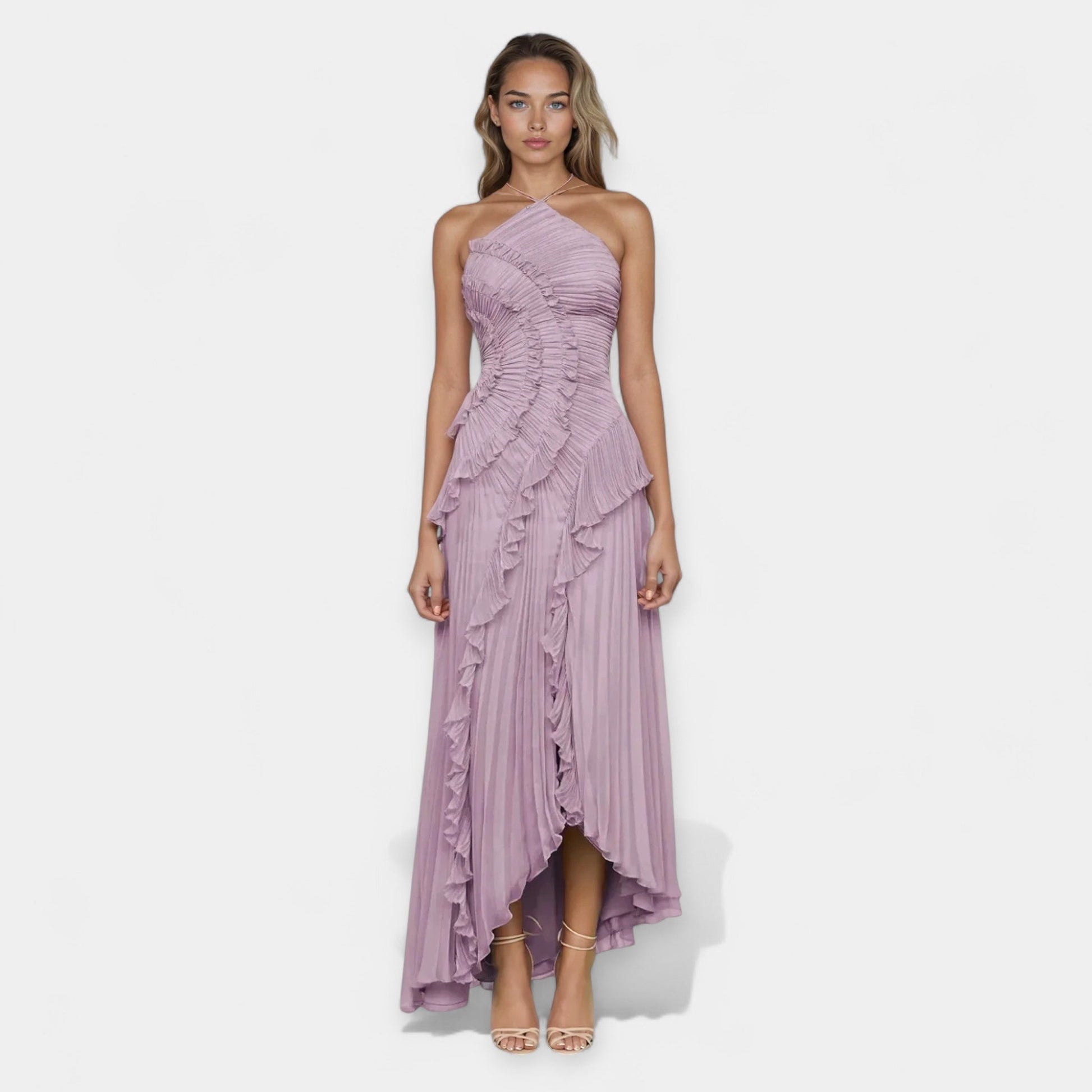 Vestido con Volantes Esculpidos
