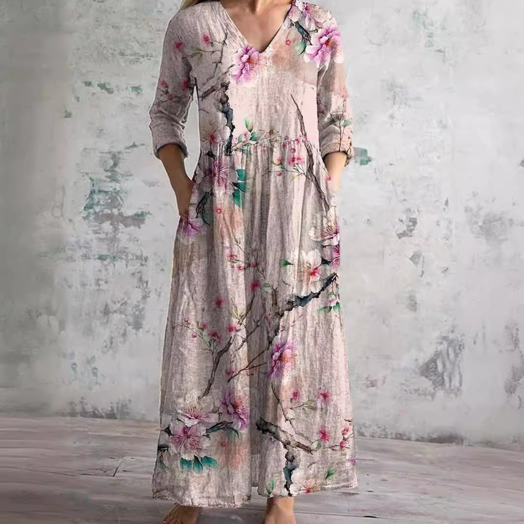 Sophie | Vestido Maxi Floral Verano Cómodo