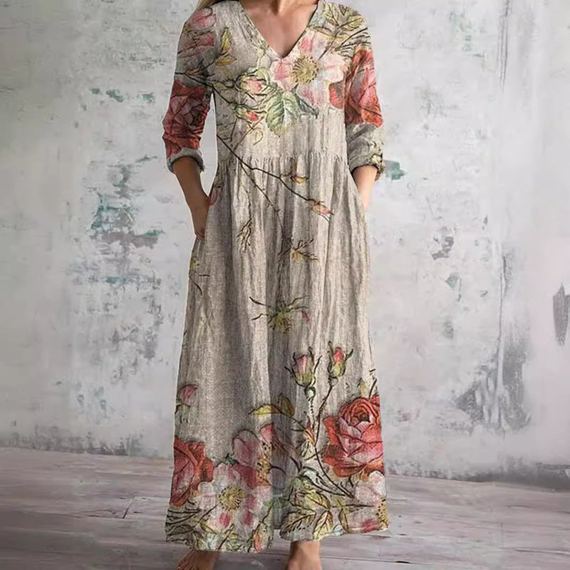 Sofia | Vestido Maxi Floral Elegante y Cómodo