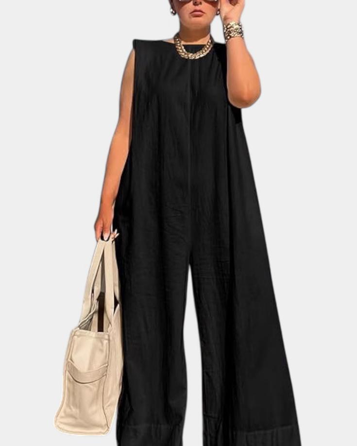Airla | Mono Oversize sin Mangas de Pierna Ancha