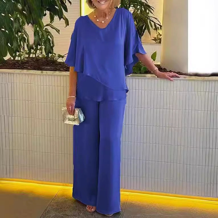 Martha™ - Conjunto de Pantalón Ancho Sin Esfuerzo