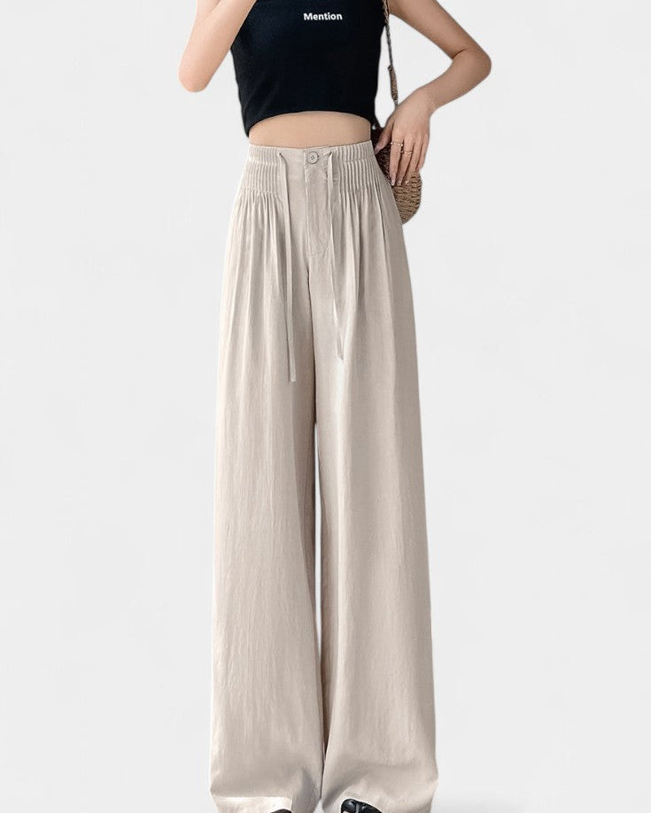 Ilyana | Pantalones de Cintura Alta y Pierna Ancha