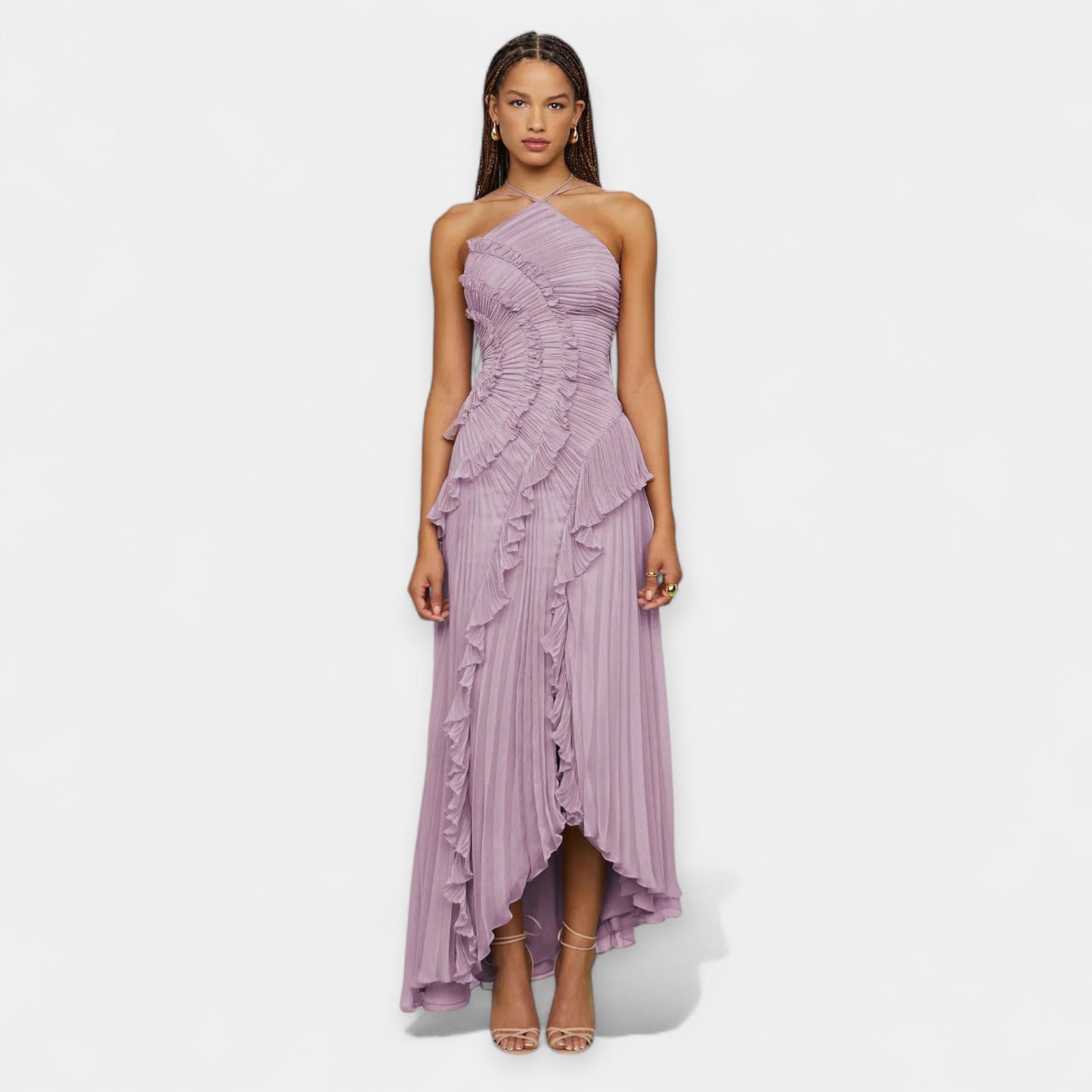 Vestido con Volantes Esculpidos