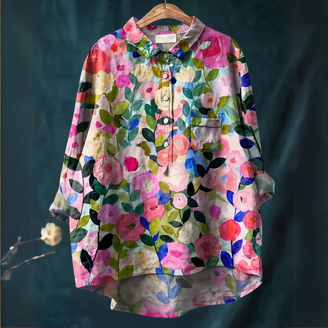Fiona | Blusa con Impresión Floral Romántica