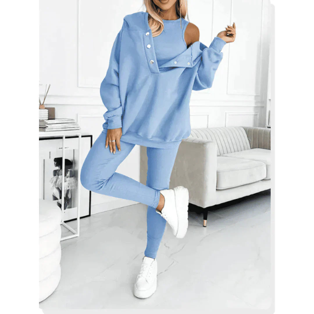 Brisella | Conjunto casual de tres piezas para mujer de invierno