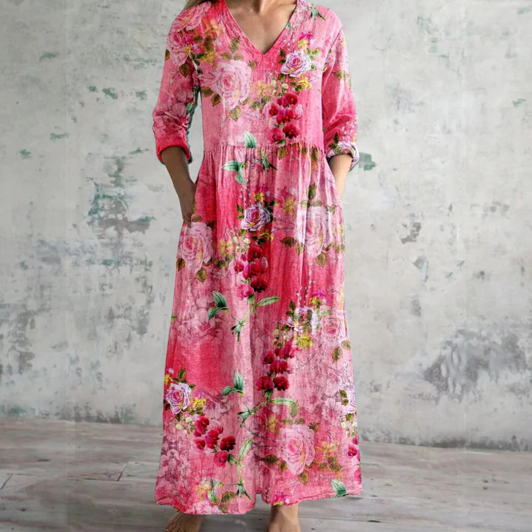 Sophie | Vestido Maxi Floral Verano Cómodo