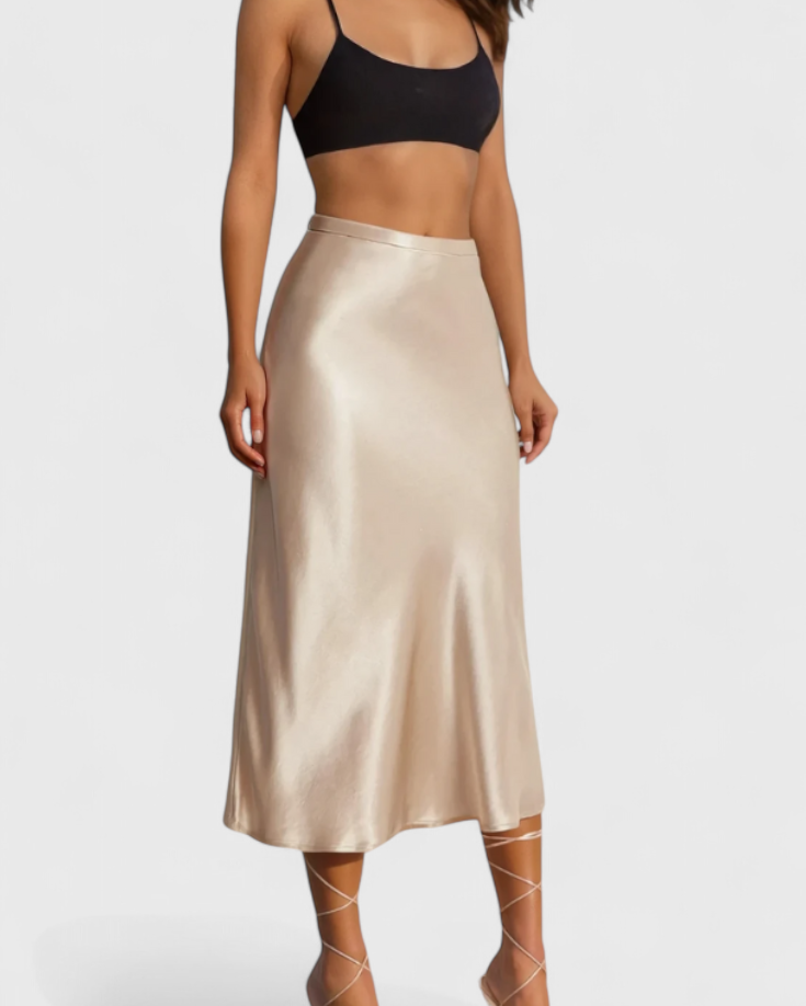 Maxima Falda Midi con Cintura Alta