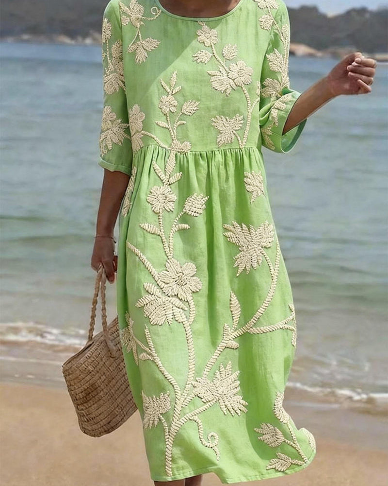 Vestido casual de mujer con estampado floral
