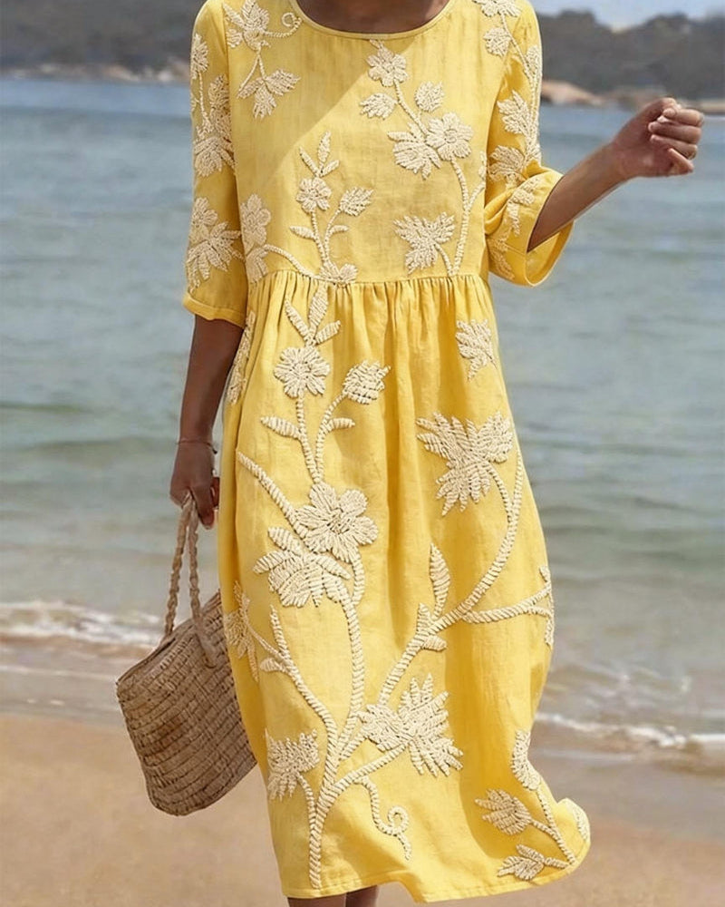 Vestido casual de mujer con estampado floral