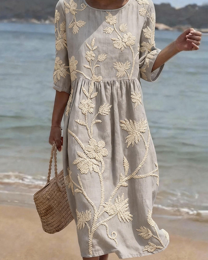 Vestido casual de mujer con estampado floral