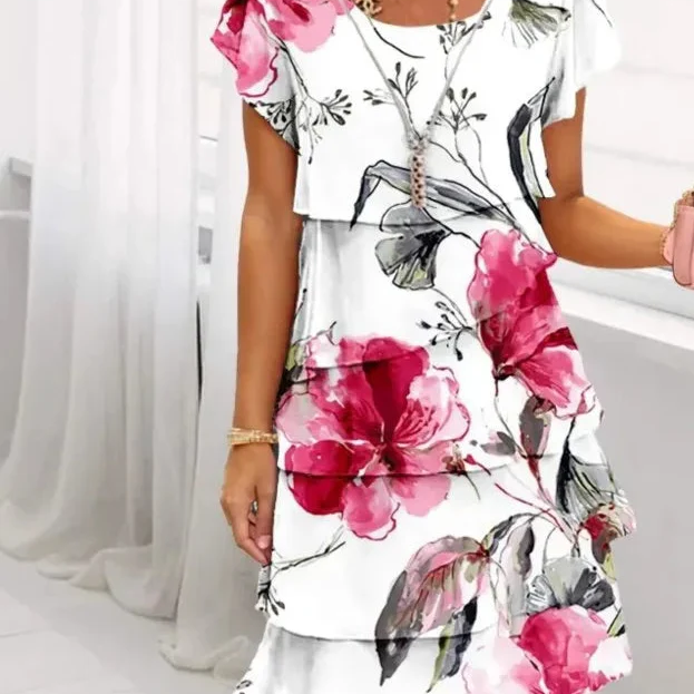 Cynthia™ - Elegante vestido de comodidad con volantes