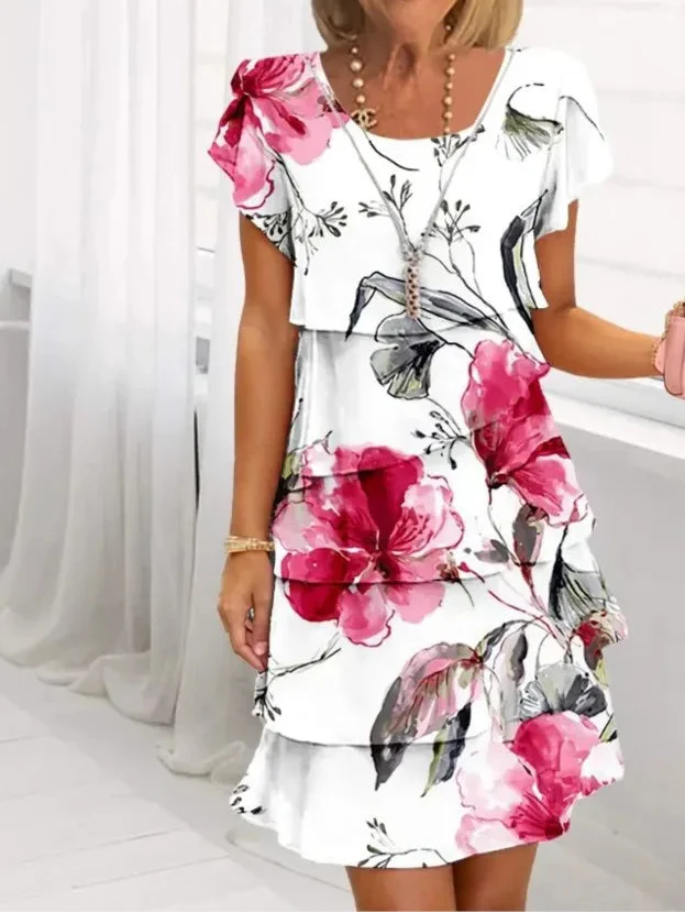 Cynthia™ - Elegante vestido de comodidad con volantes