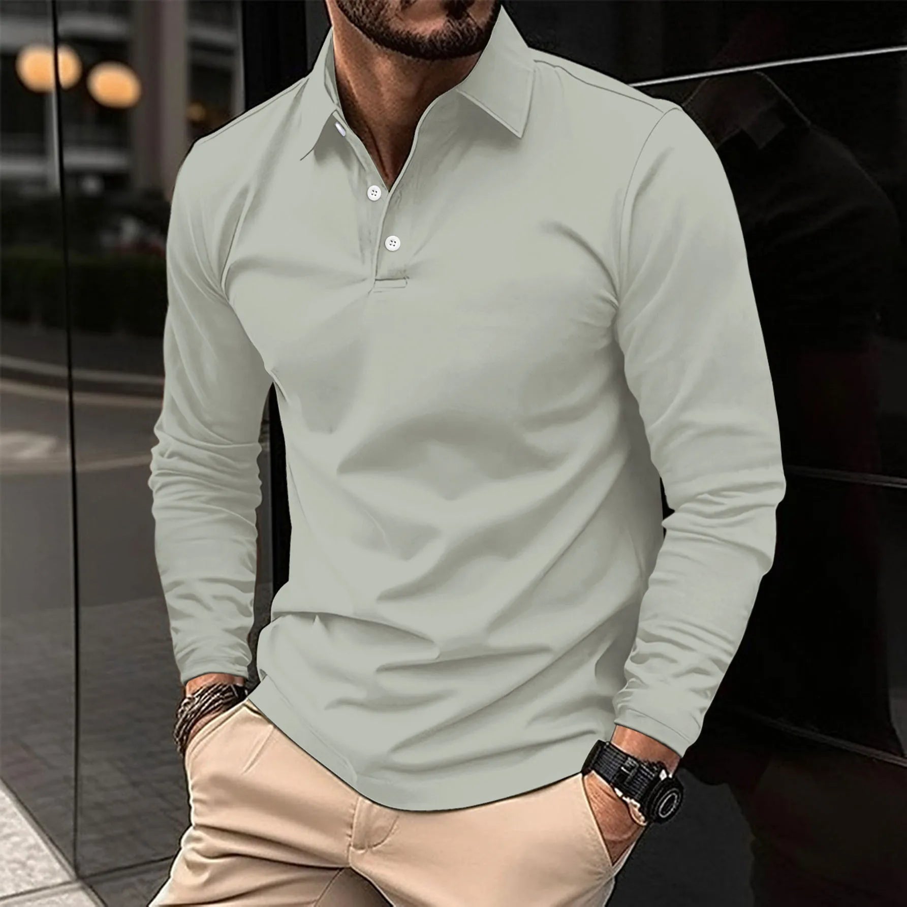 Ethan™ - Polo Casual de Manga Larga