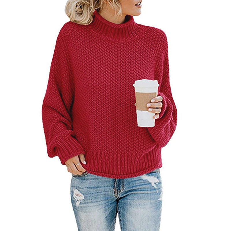 Jersey de cuello alto June™ tejido